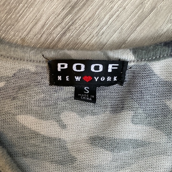 Poof Camo Ruched Long Sleeve Tee - Picture 2 of 5